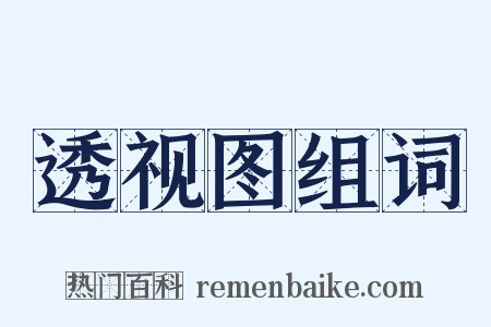透视图组词是什么意思的图片
